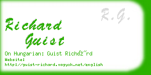 richard guist business card